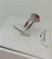 Anello Miluna Donna Le Croci Gemme Preziose in Oro bianco Rubino 0.35 Ct LID3454 - LID3454